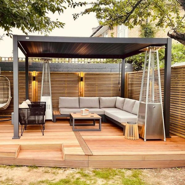 Titan Aluminium Pergola - 4000mm x 3000mm Rectangular - Grey