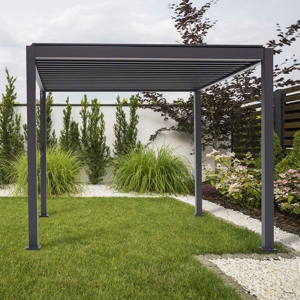 Proteus Aluminium Pergola - 3000mm Square - Grey