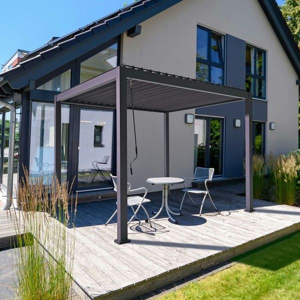 Proteus Aluminium Pergola - 3000mm Square - Grey